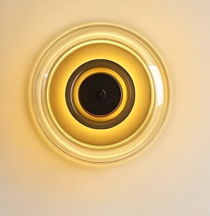 Modern Amber Halo Wall Light