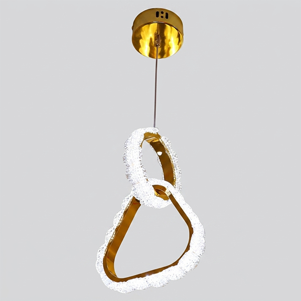 Golden Interlocking Geometric Pendant
