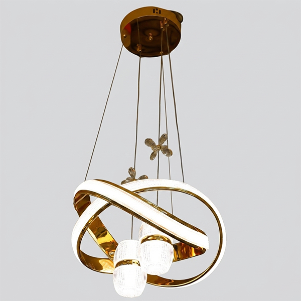 Golden Orbit Crystal Chandelier