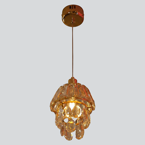 Modern Single Crystal Pendant Light