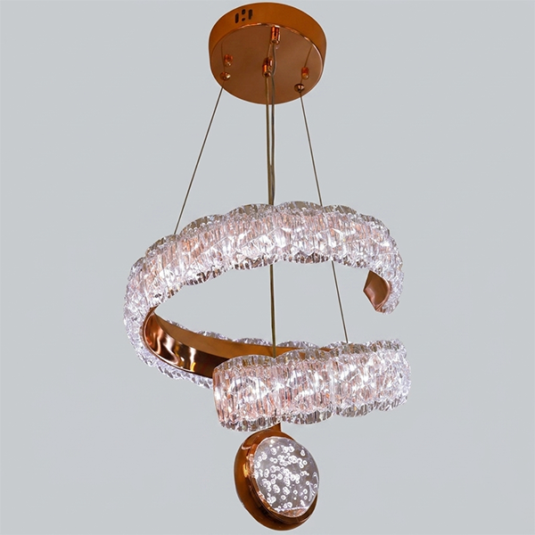 Modern Spiral Crystal LED Chandelier