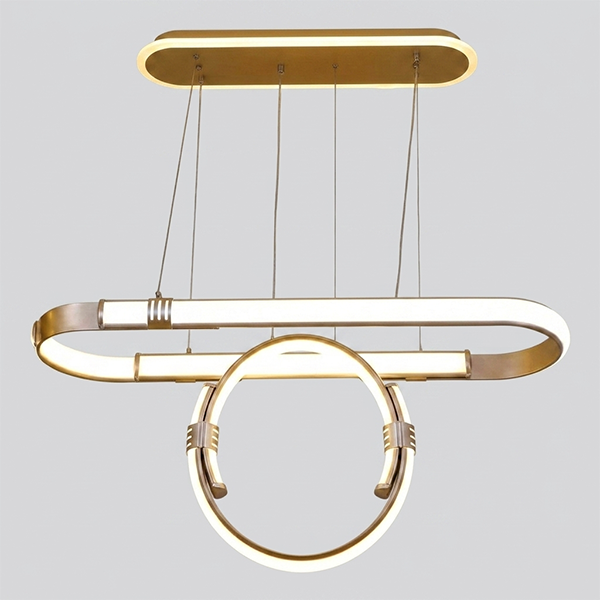 Modern Oval & Ring Interlocking LED Chandelier