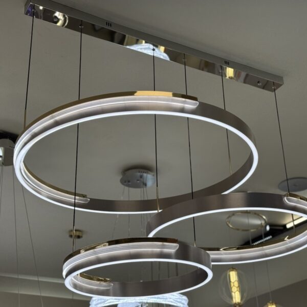 Modern 3-Ring Interlocking LED Chandelier